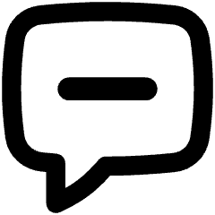Chat Bubble Square Subtract Icon from Flex Remix Set