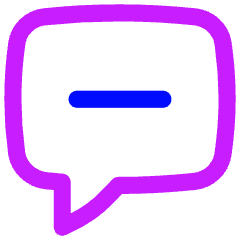 Chat Bubble Square Subtract Icon from Flex Neon Set