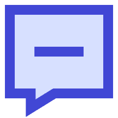 Chat Bubble Square Subtract Icon from Sharp Duo Set