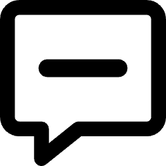 Chat Bubble Square Subtract Icon from Core Remix Set