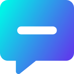 Chat Bubble Square Subtract Icon from Core Gradient Set