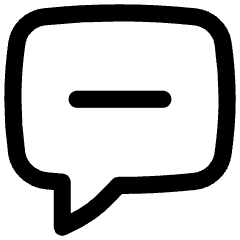 Chat Bubble Square Subtract Icon from Flex Line Set