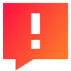 Chat Bubble Square Warning Icon from Sharp Gradient Set