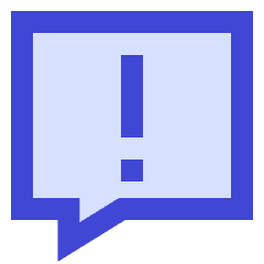 Chat Bubble Square Warning Icon from Sharp Duo Set