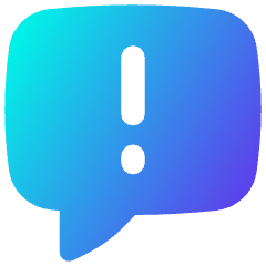 Chat Bubble Square Warning Icon from Flex Gradient Set