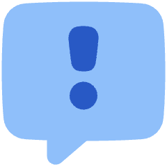 Chat Bubble Square Warning Icon from Plump Flat Set