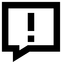 Chat Bubble Square Warning Icon from Sharp Remix Set