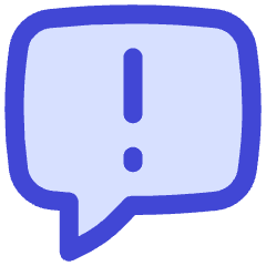 Chat Bubble Square Warning Icon from Flex Duo Set