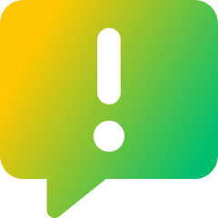 Chat Bubble Square Warning Icon from Core Gradient Set