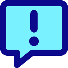 Chat Bubble Square Warning Icon from Core Pop Set