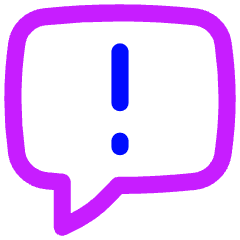 Chat Bubble Square Warning Icon from Flex Neon Set