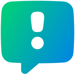 Chat Bubble Square Warning Icon from Plump Gradient Set