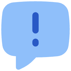 Chat Bubble Square Warning Icon from Flex Flat Set