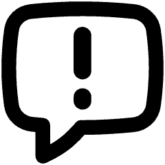 Chat Bubble Square Warning Icon from Flex Remix Set