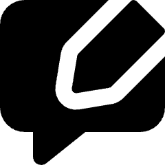 Chat Bubble Square Write Icon from Micro Solid Set