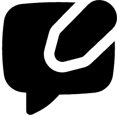 Chat Bubble Square Write Icon from Flex Solid Set