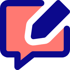 Chat Bubble Square Write Icon from Core Pop Set
