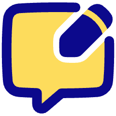 Chat Bubble Square Write Icon from Plump Pop Set