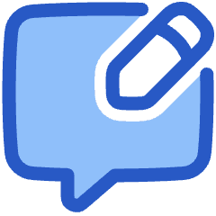 Chat Bubble Square Write Icon from Plump Duo Set