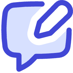 Chat Bubble Square Write Icon from Flex Duo Set