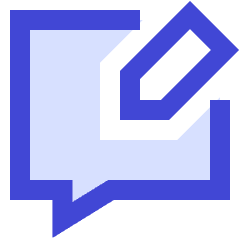 Chat Bubble Square Write Icon from Sharp Duo Set