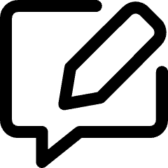 Chat Bubble Square Write Icon from Core Line Set