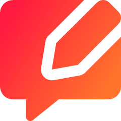 Chat Bubble Square Write Icon from Core Gradient Set