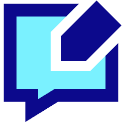 Chat Bubble Square Write Icon from Sharp Pop Set