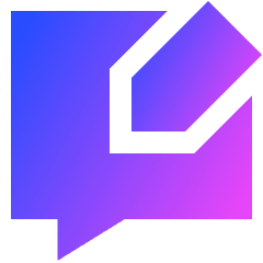 Chat Bubble Square Write Icon from Sharp Gradient Set
