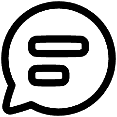 Chat Bubble Text Oval Icon from Plump Line Set