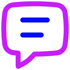 Chat Bubble Text Square Icon from Flex Neon Set