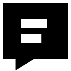 Chat Bubble Text Square Icon from Sharp Solid Set