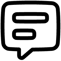 Chat Bubble Text Square Icon from Plump Line Set