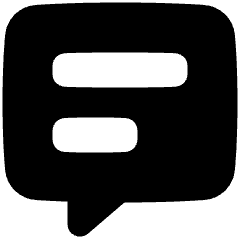 Chat Bubble Text Square Icon from Plump Solid Set