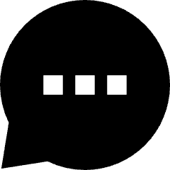 Chat Bubble Typing Oval Icon from Sharp Solid Set