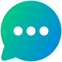 Chat Bubble Typing Oval Icon from Plump Gradient Set