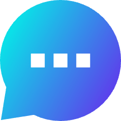 Chat Bubble Typing Oval Icon from Sharp Gradient Set
