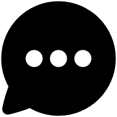 Chat Bubble Typing Oval Icon from Plump Solid Set
