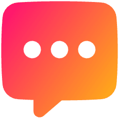 Chat Bubble Typing Square Icon from Plump Gradient Set