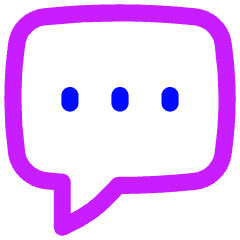 Chat Bubble Typing Square Icon from Flex Neon Set