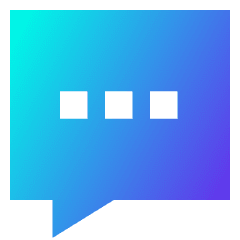 Chat Bubble Typing Square Icon from Sharp Gradient Set