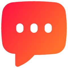Chat Bubble Typing Square Icon from Flex Gradient Set