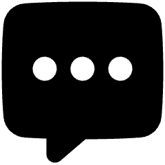 Chat Bubble Typing Square Icon from Plump Solid Set