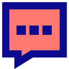 Chat Bubble Typing Square Icon from Sharp Pop Set