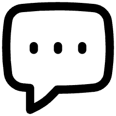 Chat Bubble Typing Square Icon from Flex Line Set