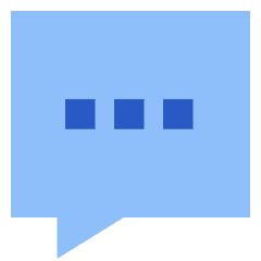 Chat Bubble Typing Square Icon from Sharp Flat Set