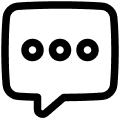Chat Bubble Typing Square Icon from Plump Line Set