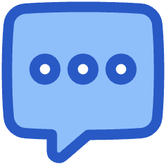 Chat Bubble Typing Square Icon from Plump Duo Set