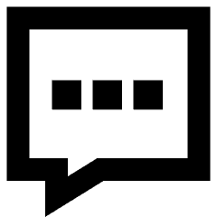 Chat Bubble Typing Square Icon from Sharp Remix Set