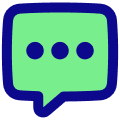 Chat Bubble Typing Square Icon from Plump Pop Set